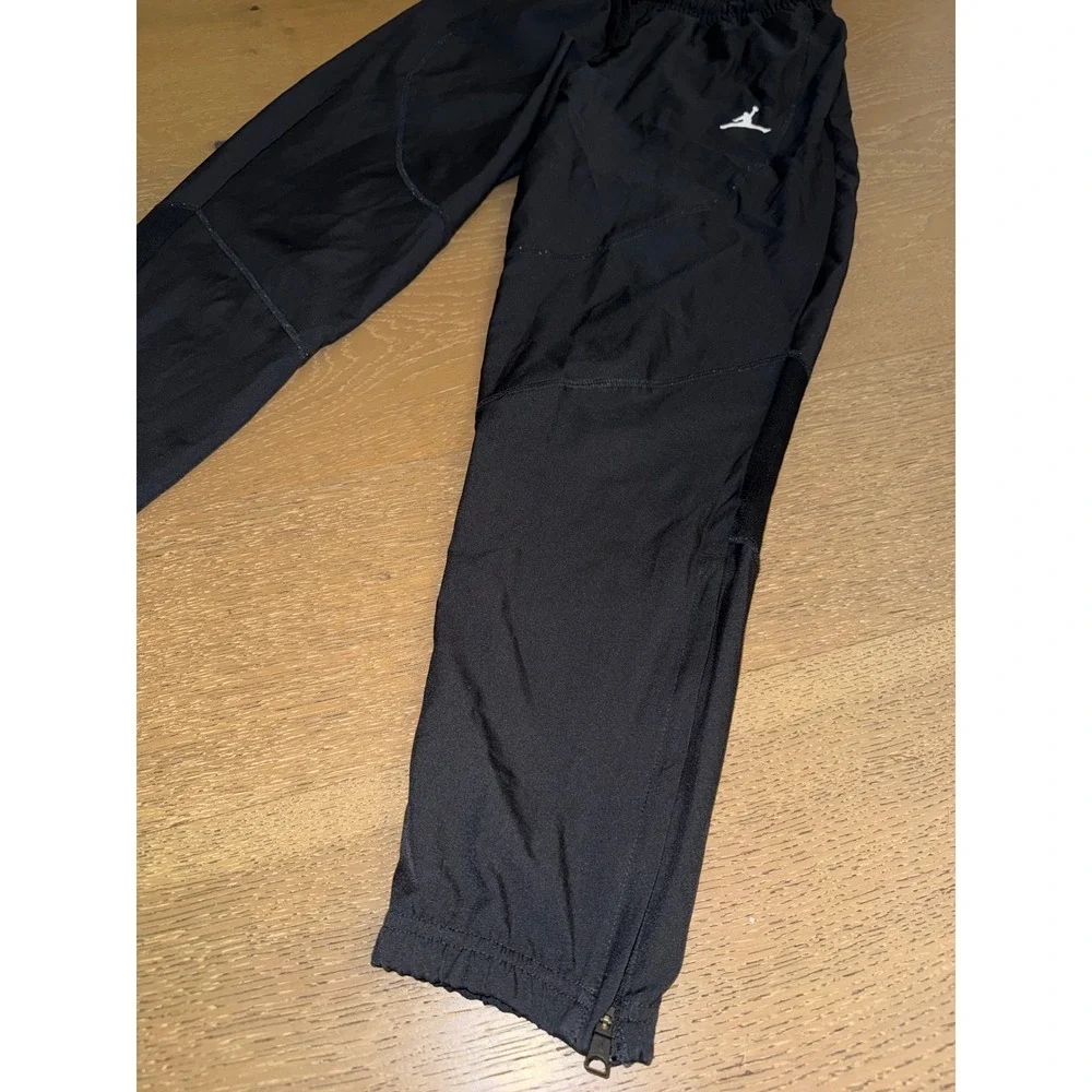 Jordan‎ Dri-FIT Mesh Panel Track Pants Mens Lg Black Jumpman Zipper Ankle Cuffs